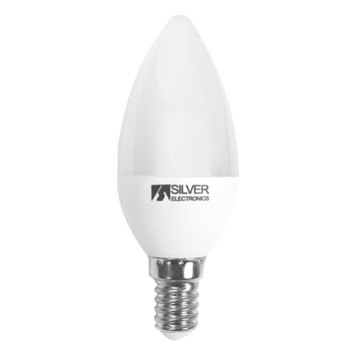 Candle LED pære Silver Electronics Eco E14 5W 3000K A+ (Varmt lys) - picture
