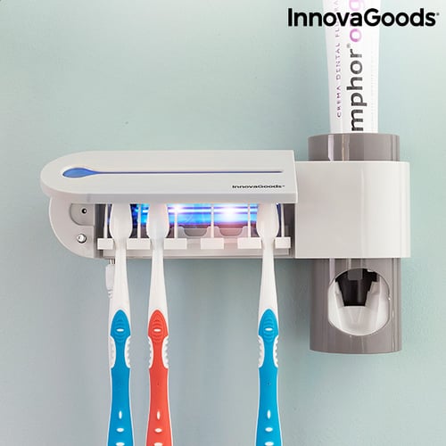 UV-steriliseringsapparat til tandbørster med holder og tandpasta beholder Smiluv InnovaGoods_21