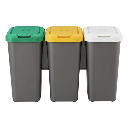 Affaldsspand til genbrug Tontarelli Plastik Grå (77 X 32 x 47,5 cm)_2