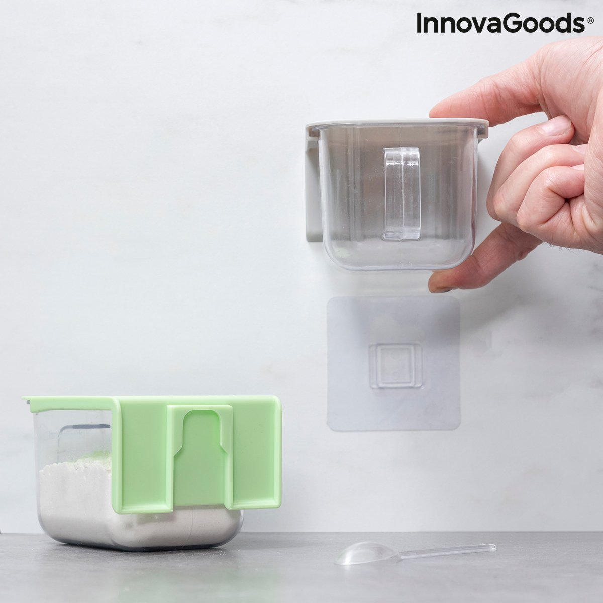 Removable Adhesive Kitchen Containers Handstore InnovaGoods Pack of 2 units_44
