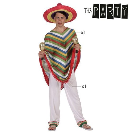 Kostume til voksne Th3 Party Mexicansk mand, str. XXL_0