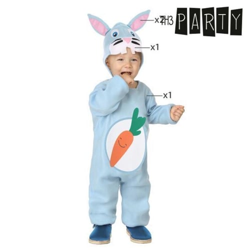 Kostume til babyer Kanin Blå, str. 12-24 måneder - picture