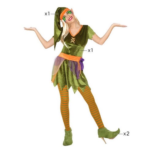 Kostume til voksne Trold Grøn (4 Pcs), str. M/L_2