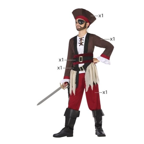 Kostume til børn Pirat (5 Pcs), str. 3-4 år - picture