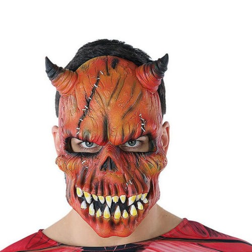 Maske Halloween Dæmon Skelet Rød (21 X 25 cm) - picture