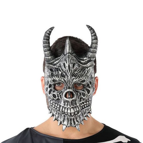 Maske Halloween Dæmon Skelet Grå (20 X 33 cm) - picture