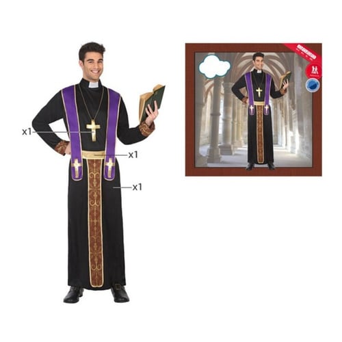 Kostume til voksne 117227 Præst Sort (3 Pcs), str. XL_13