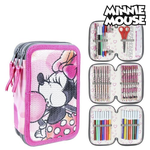 Tredobbelt Penalhus GIOTTO Minnie Mouse (43 pcs) - picture