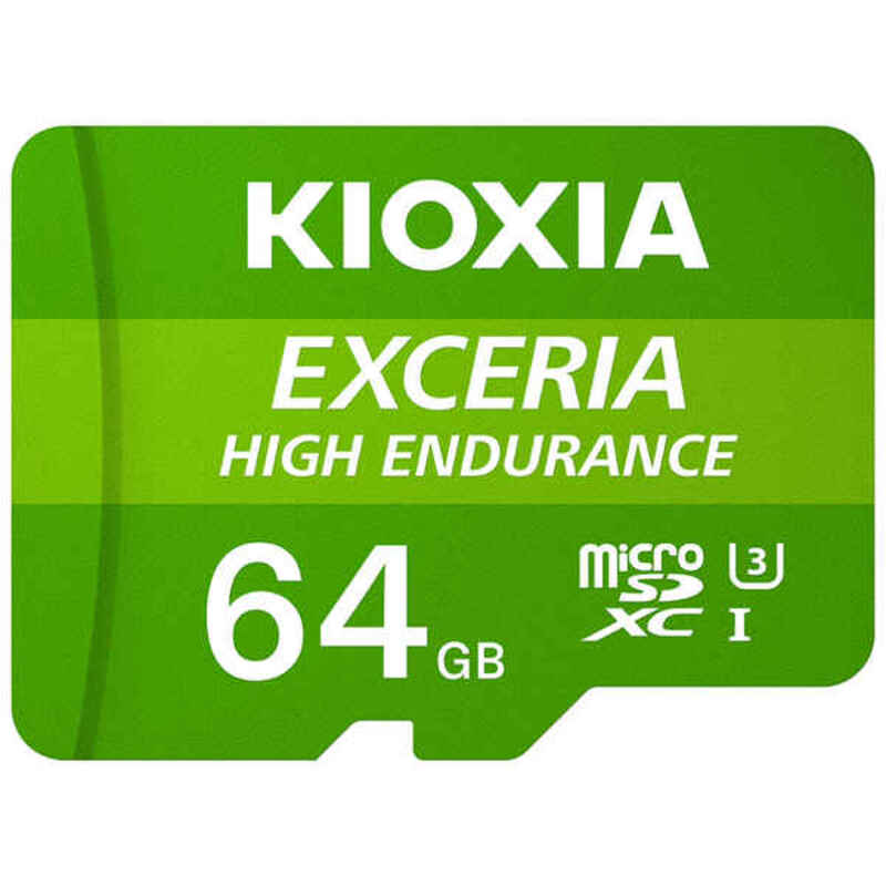 Micro SD Memory Card with Adaptor Kioxia Exceria High Endurance Class 10 UHS-I U3 Green_0