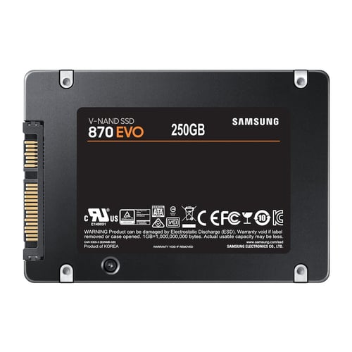 Harddisk Samsung 870 EVO 2,5 250 GB SSD SATA3 Sort_2
