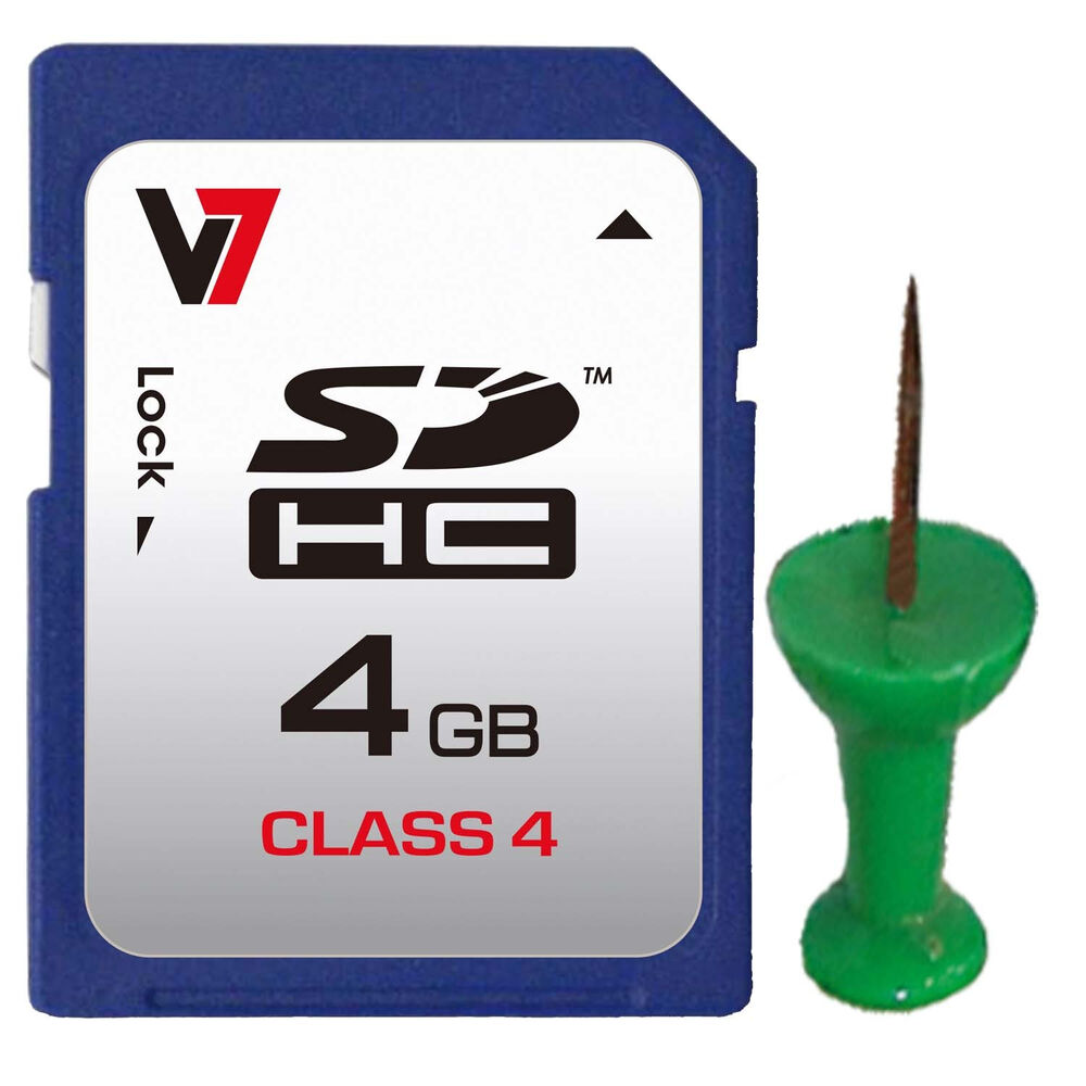 Micro SD Memory Card with Adaptor V7 VASDH4GCL4R-2E _3