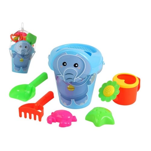 Sæt med legetøj til stranden Happy Elephant (7 pcs) - picture