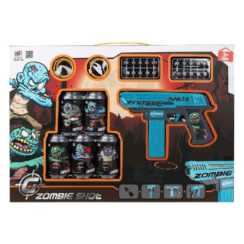 Playset Zombie Shot Pistol med Pilar Blå (50 x 35 cm) - picture