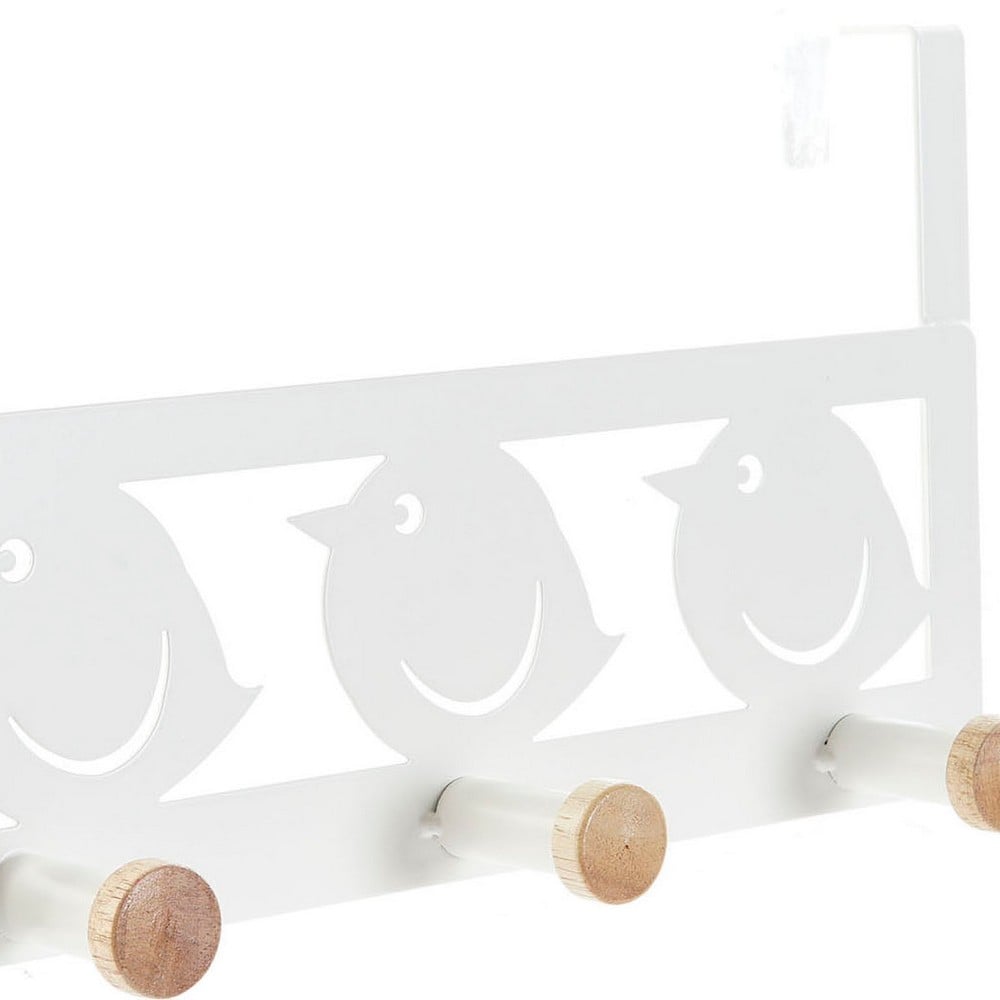 Door Coat Rack DKD Home Decor Birds Metal MDF Wood (2 pcs) (28.5 x 9.5 x 16 cm)_4