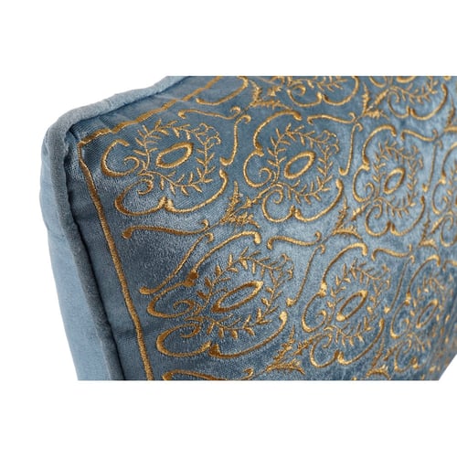 Pute DKD Home Decor Blue Polyester Velvet Golden (50 x 10 x 30 cm)_4