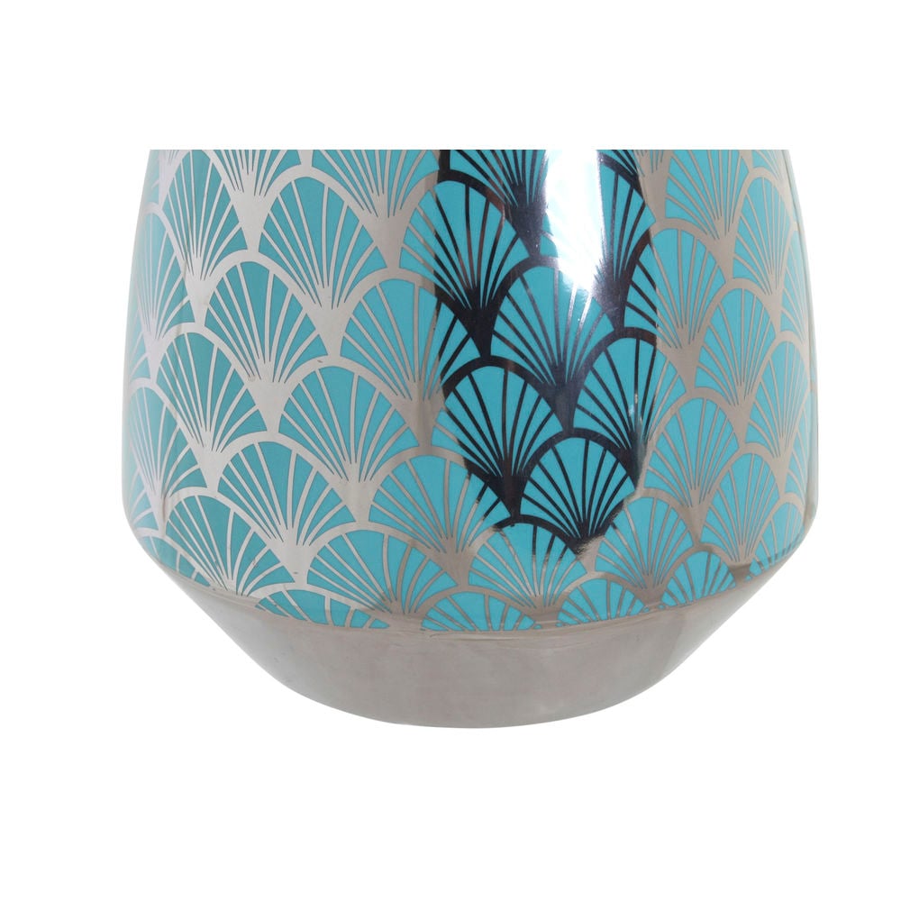 Vase DKD Home Decor Turquoise Porcelain Oriental (18 x 18 x 24 cm)_2
