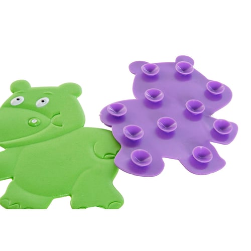 Badmatta DKD Home Decor Grön PVC Lila (2 st) (10 x 1 x 13 cm)_2