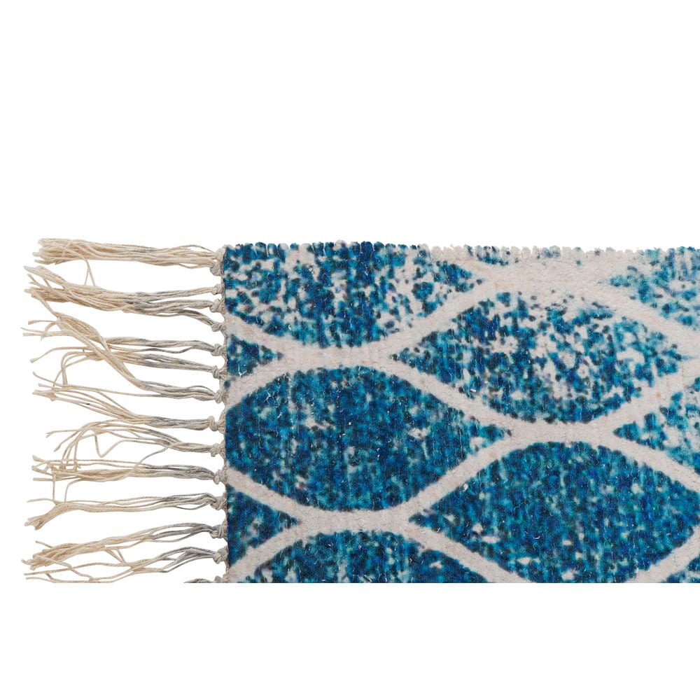 Carpet DKD Home Decor Blue Cotton Chenille (60 x 240 x 1 cm)_7