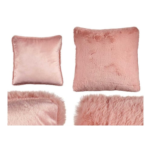 Pude Med hår Pink Synntetisk læder (40 x 2 x 40 cm) - picture
