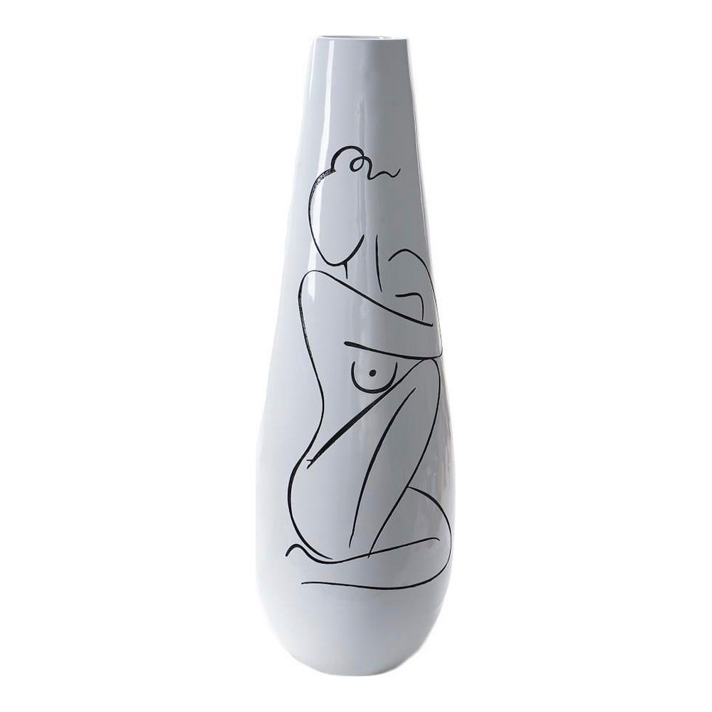 Vase DKD Home Decor Abstract White Resin Modern (31.5 x 31.5 x 95.5 cm)_0