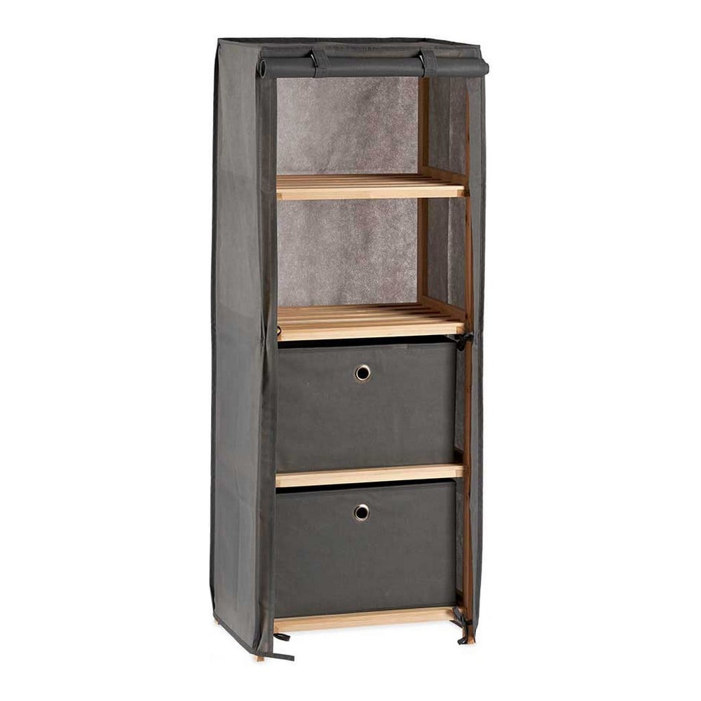 Shelves Grey Wood Cloth (28 x 113 x 42 cm)_0