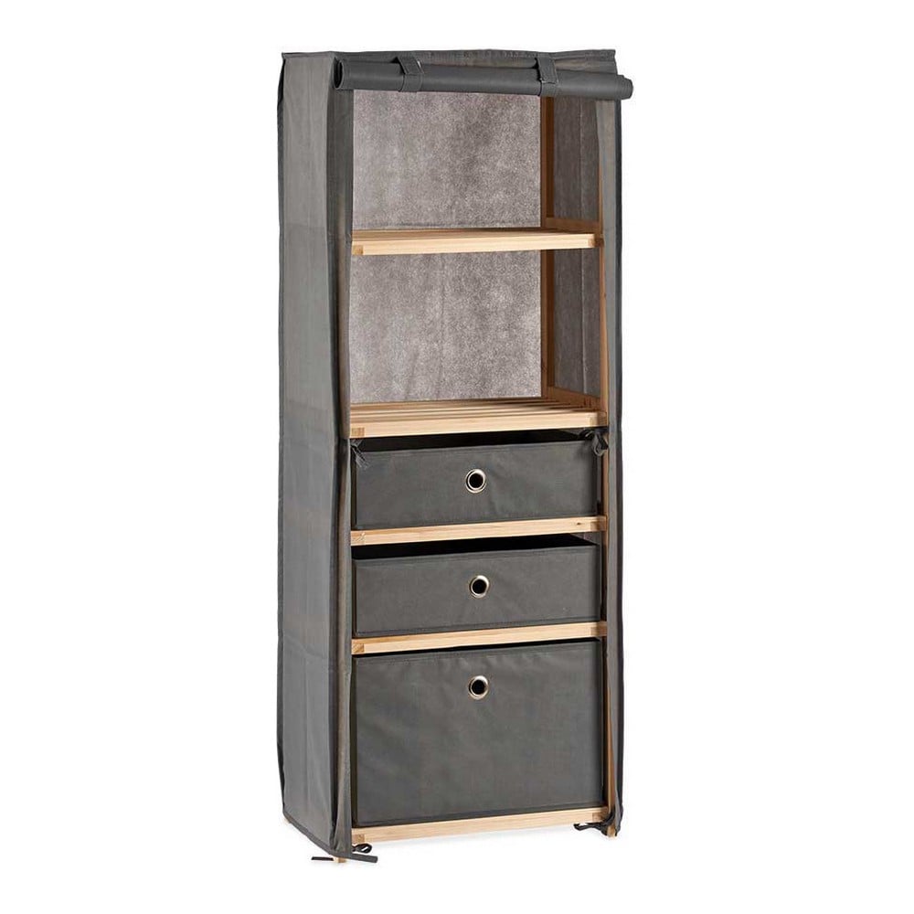 Shelves Grey Wood Cloth (28 x 113 x 42 cm)_0