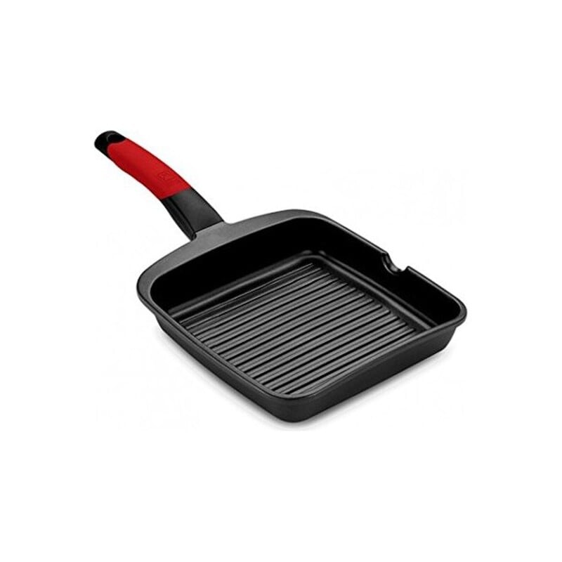 Grill pan with stripes BRA Premiere (28 x 28 cm) Red_0