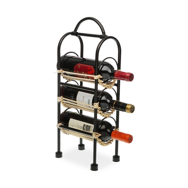 Round Bottle Rack Metal MDF Wood (18 x 12 x 43,5 cm)_2