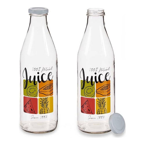 Flaske Juice Gennemsigtig Metal Glas (1000 ml)_0