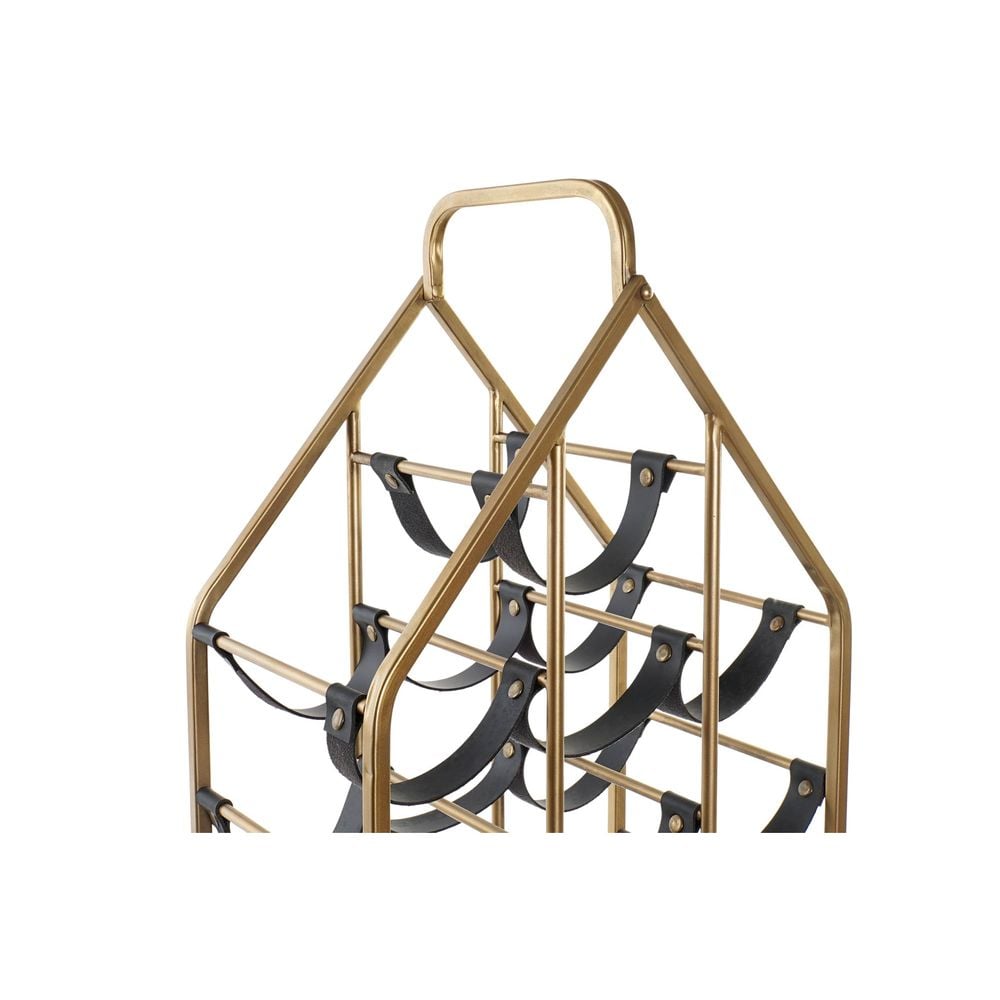Bottle rack DKD Home Decor Black Golden Metal Polyurethane (37.5 x 24.5 x 82 cm)_2