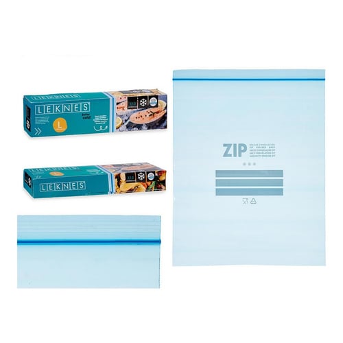 Frysepose Blå Zip (7 L) (10 uds) - picture