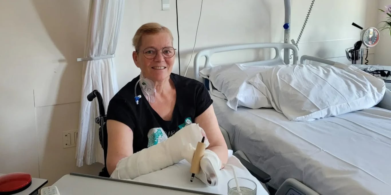 Aukje recovering in hospital