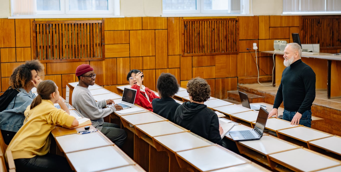 Students studying together