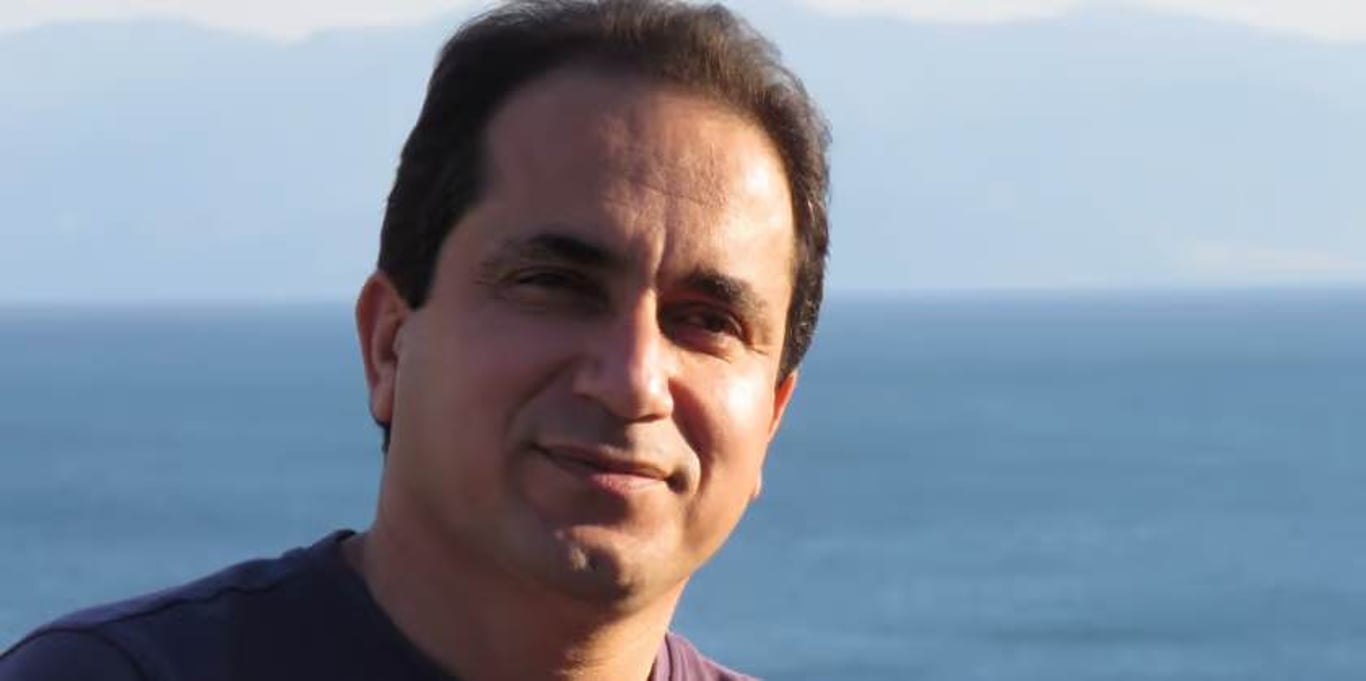 Portrait of a man by the sea