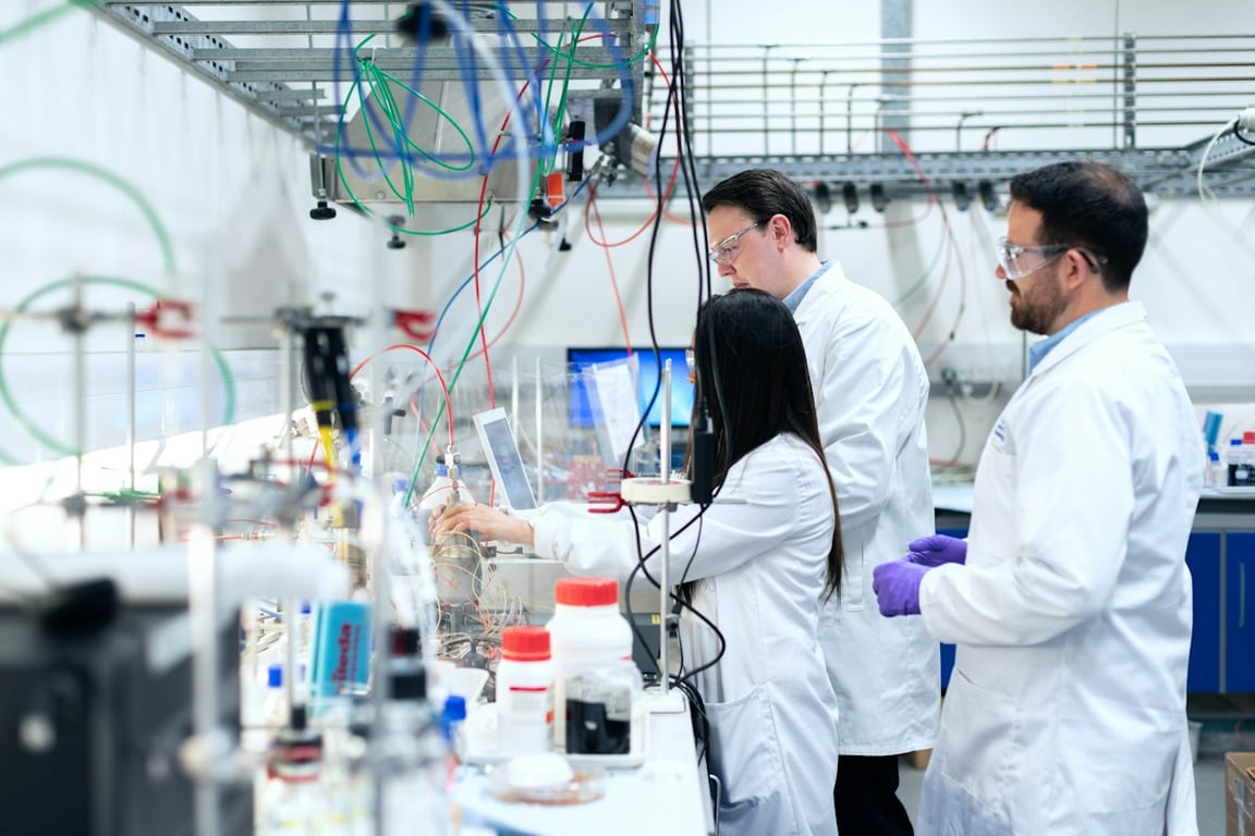 Research team reviewing results