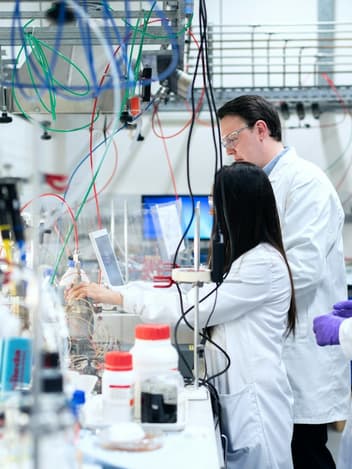 Research team reviewing results