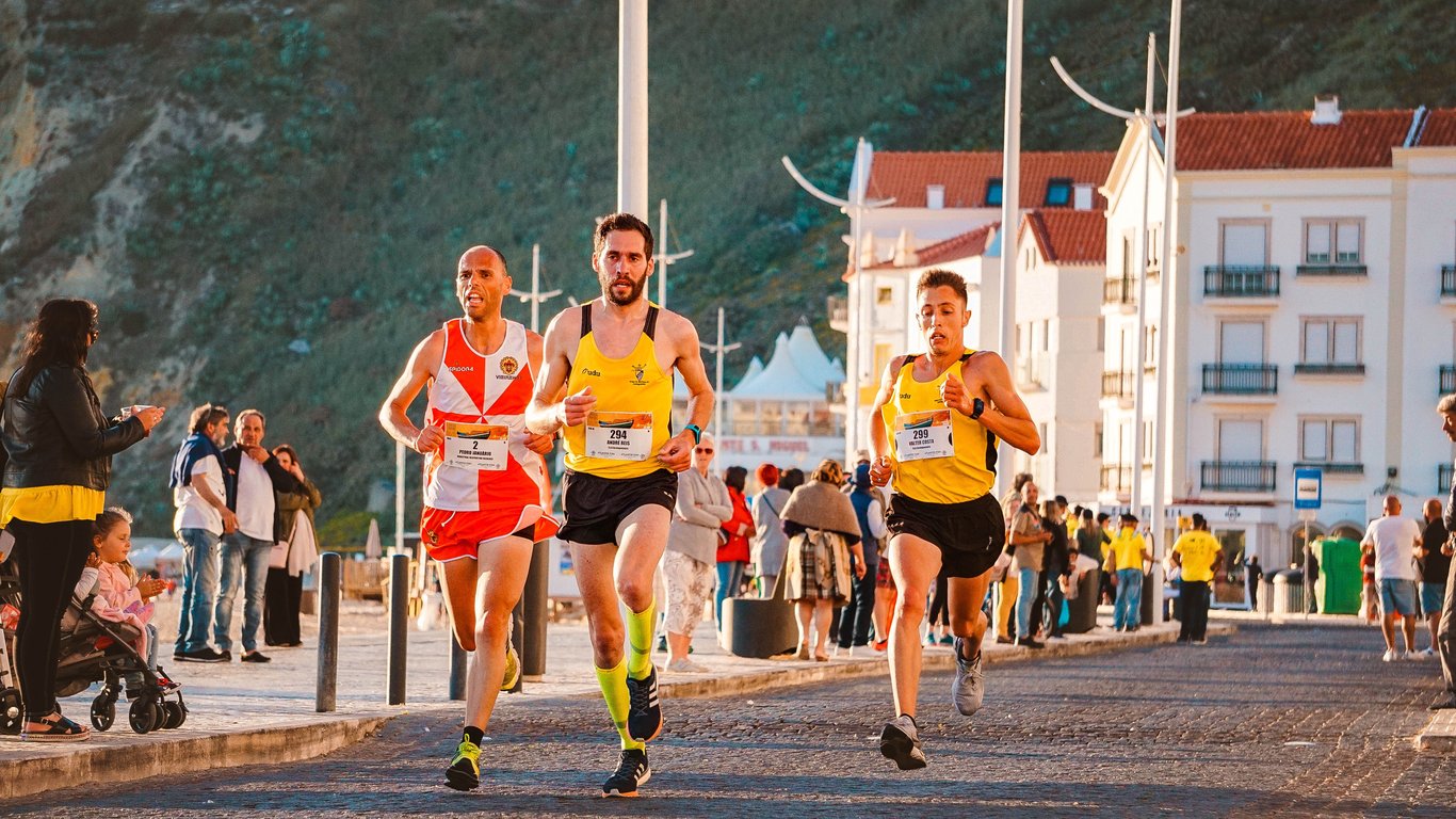 Runners in the city marathon