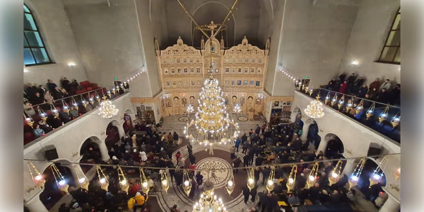 Kerk met torenspitsen