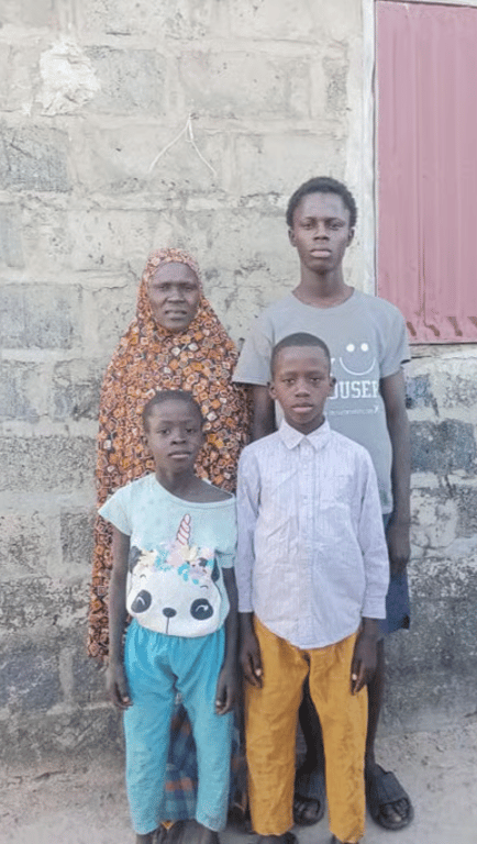 Mother with her three children