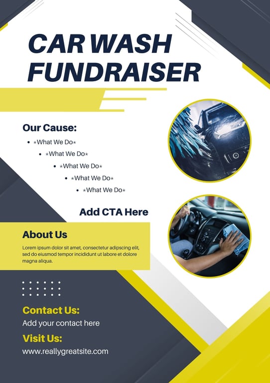 Car Wash fundraiser flyer