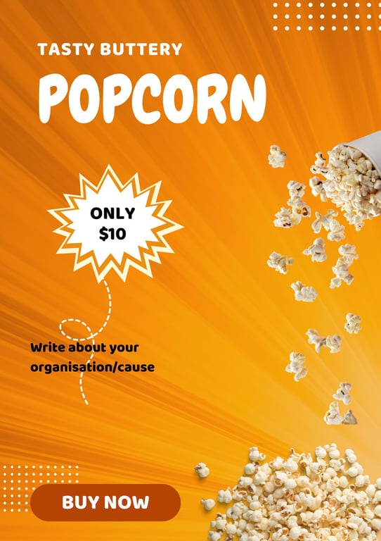 popcorn fundraiser flyer