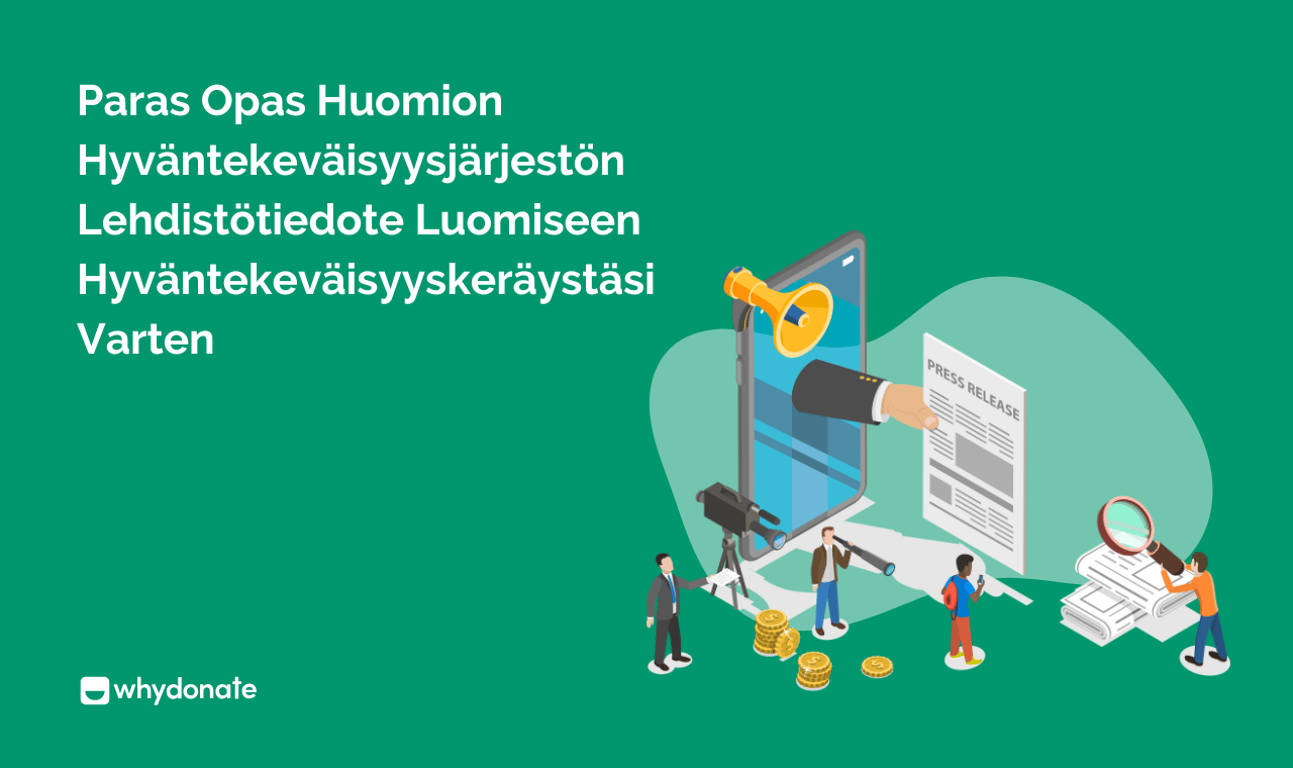 Paras Opas Huomion Hyväntekeväisyysjärjestön Lehdistötiedote Luomiseen Hyväntekeväisyyskeräystäsi Varten