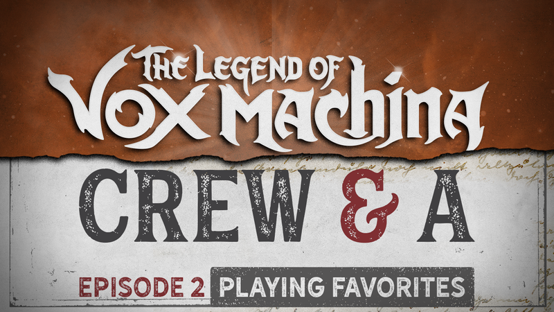 Crew & A Episode 2: Playing Favorites