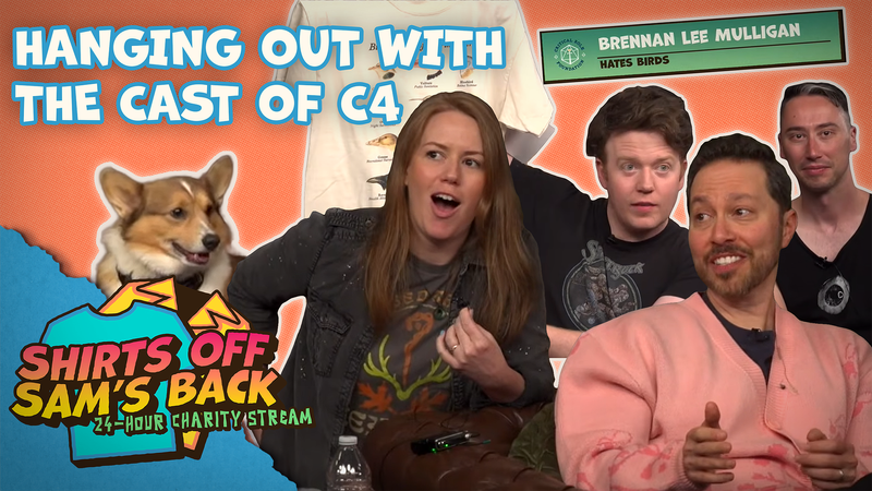 Sam Hangs Out with the C4 Cast