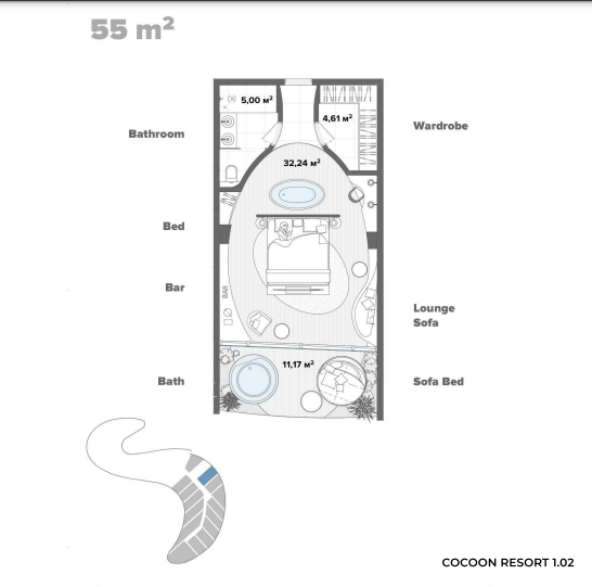 Apartment 1BR in Cemagi photo 25