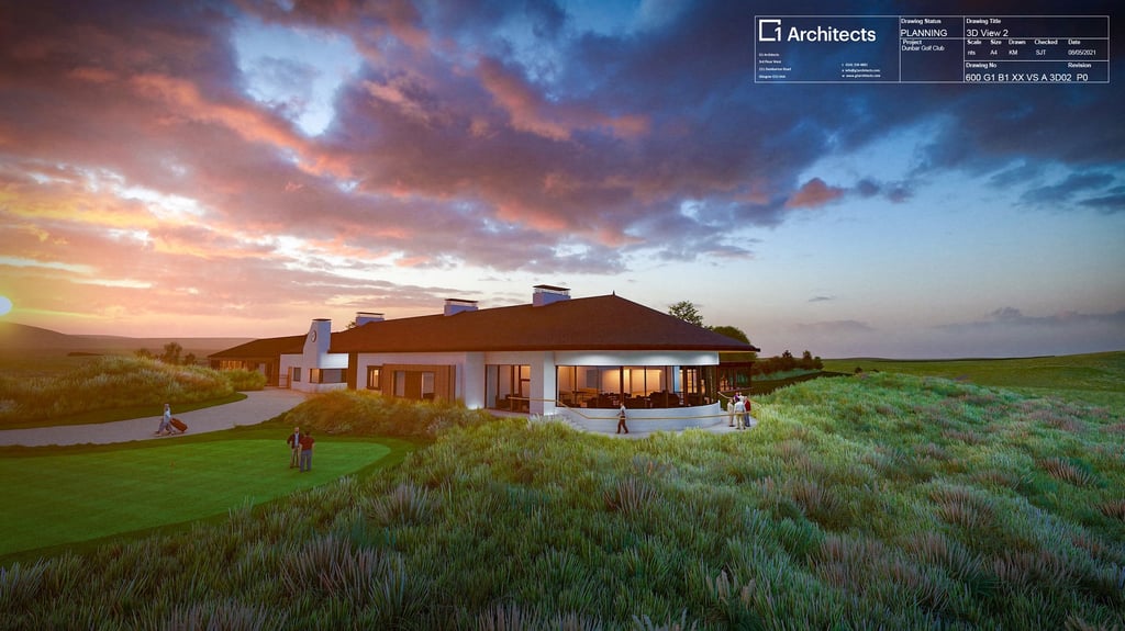 Property PR photography, Dunbar Golf Club CGI graphic