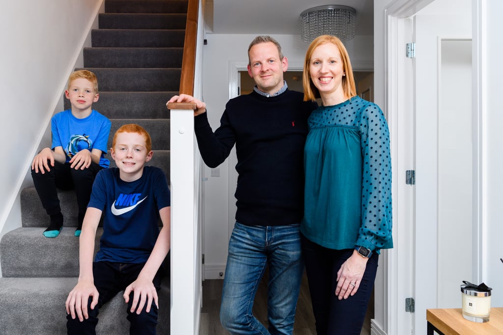 Property PR Photography, Colin and Shona Stewart with kids Cameron and Ross