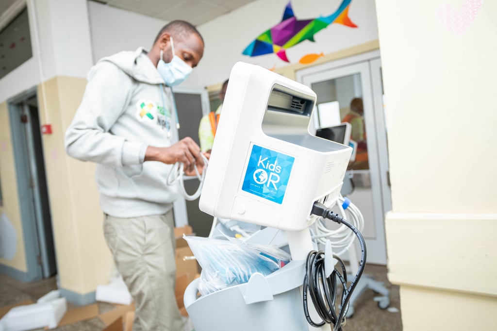 Health PR photography, Scottish charity Kids OR installs 50 operating rooms in just three years