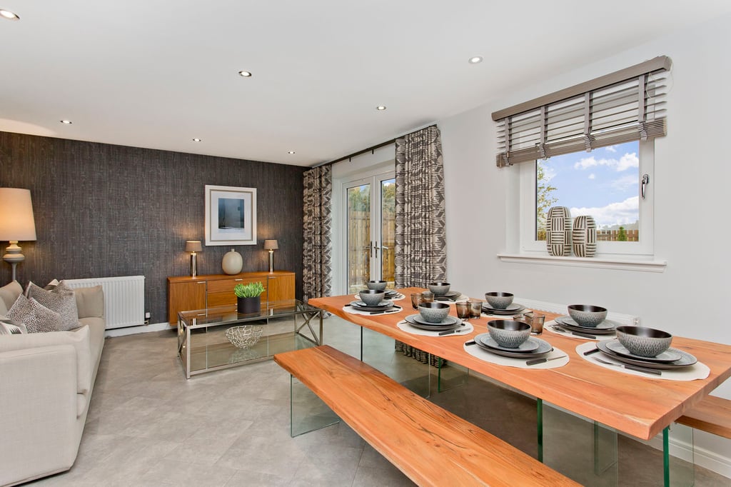 Property PR, Dundas dining area at Gilbertfield Woods site in Cambuslang, South Lanarkshire Dundas development