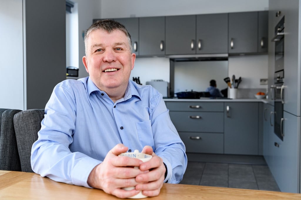 PR agency Edinburgh photography, John Evans of Waterfront Plaza in his kitchen